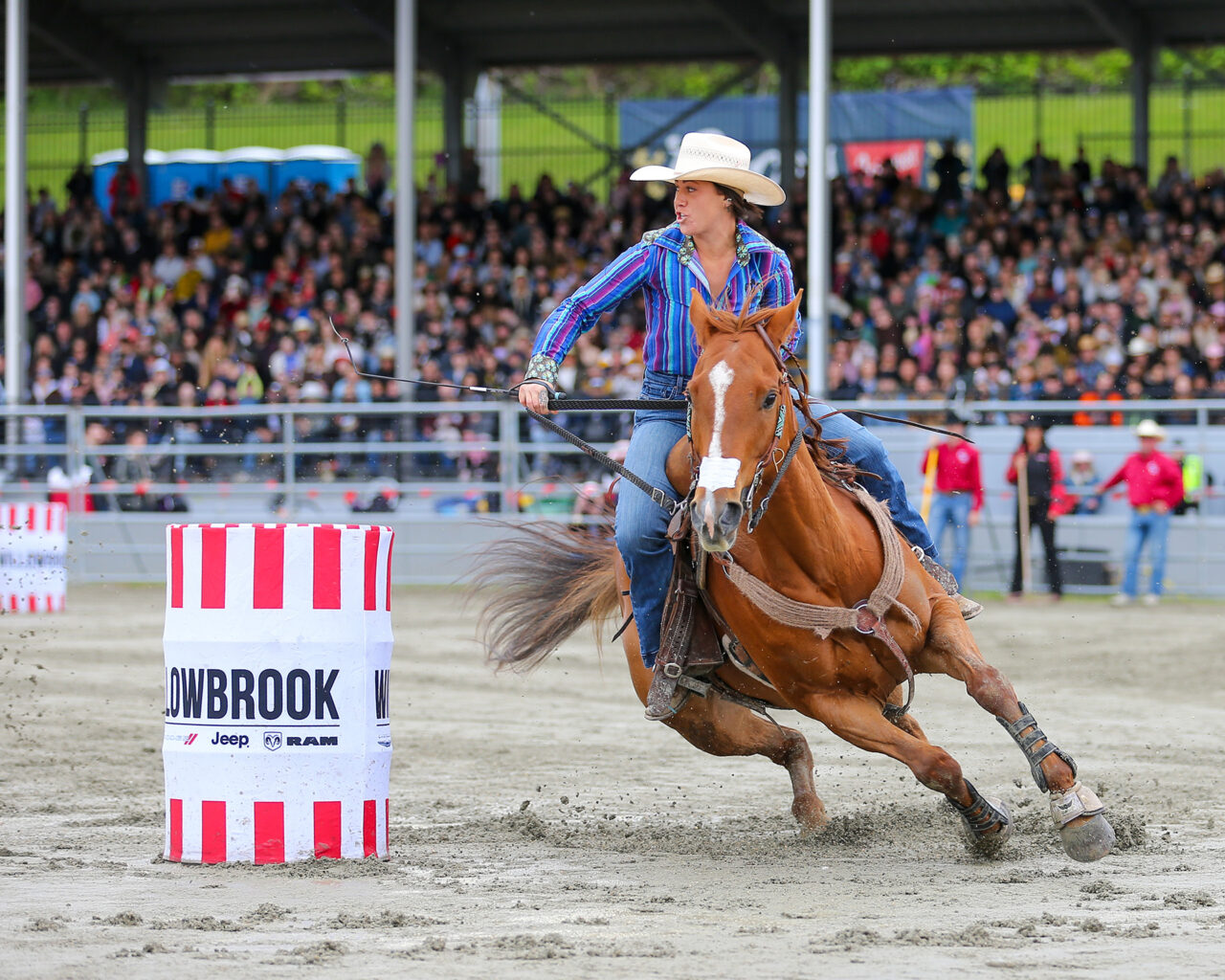2025 Cloverdale Rodeo Barrel Racing Champion Kyla Simmons winning ride