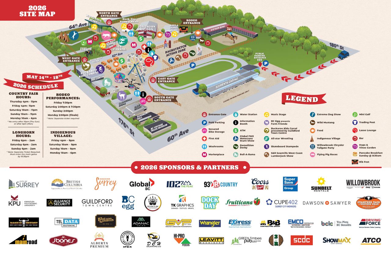 2026 Cloverdale Rodeo event map