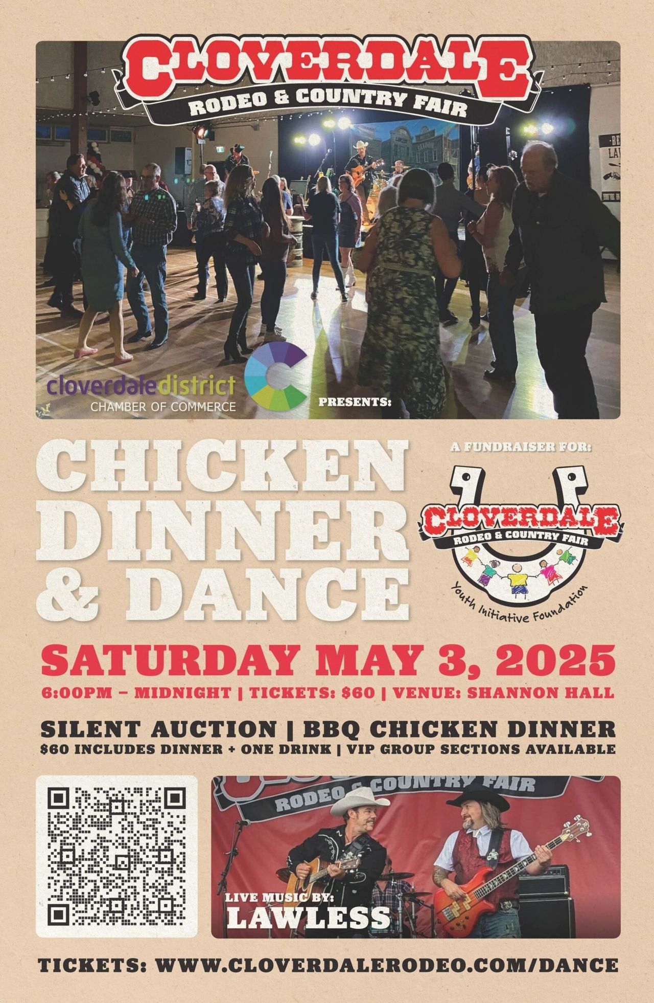 Chicken Dinner and Dance 2025 at the Cloverdale Rodeo and Country Fair